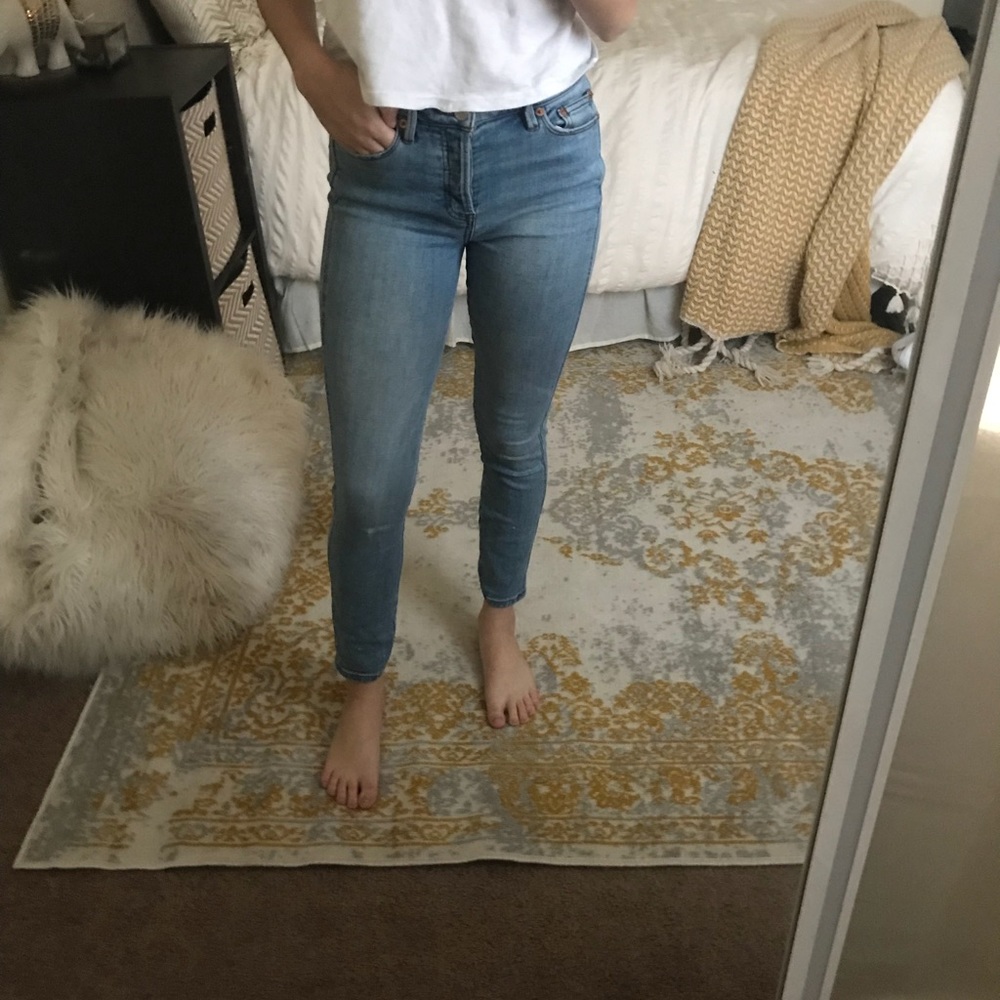 Free people  high waisted light wash jeans